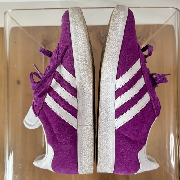 🔥 Adidas Gazelle Shock Purple Suede Women’s 6.5 Iconic Retro Streetwear Sneaker - Picture 5 of 13